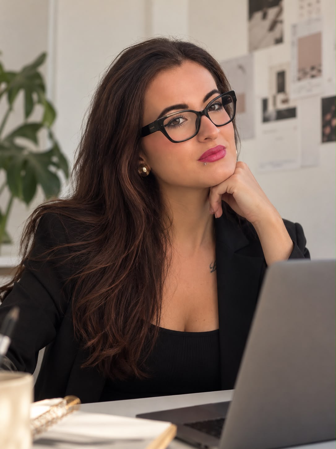 Elisa Menchini, founder of NUAGE, at her desk